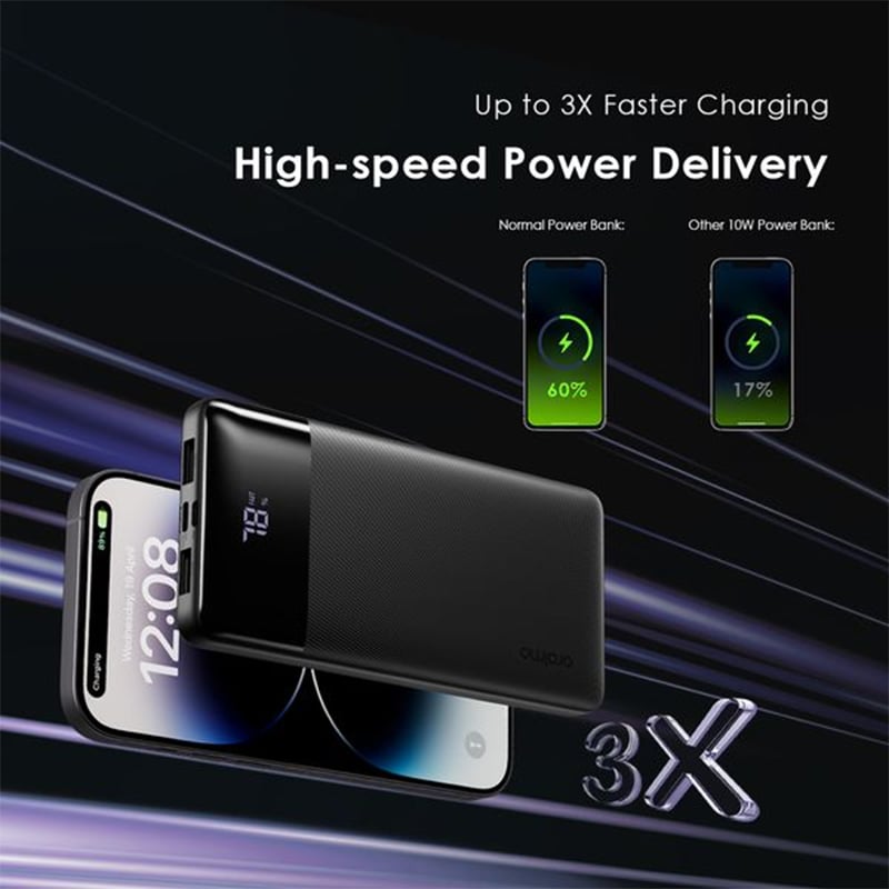 Picture of Oraimo 10000mAh Power Bank (OPB-7100Q) | 12 Months Warranty - Black