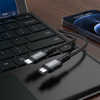 Picture of ACEFAST Charging data cable C1-01 USB-C to Lightning | 3 Months Warranty - Black