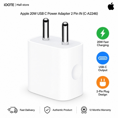 Picture of [Original] Apple 20W USB C Power Adapter 2 Pin IN (C-A2246) | 12 Months Warranty - White