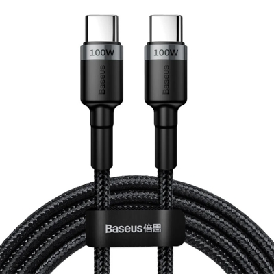 Picture of Baseus Cafule 100W Type-C to Type-C PD 2.0 Flash Charging Cable (2m) Black | 3 Months Warranty - Black