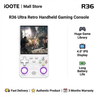 Picture of R36 Ultra Retro Handheld Gaming Console | 3 Months Warranty - White