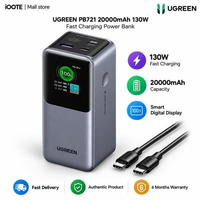Picture of UGREEN PB721 20000mAh 130W Fast Charging Power Bank | 6 Months Warranty - Black