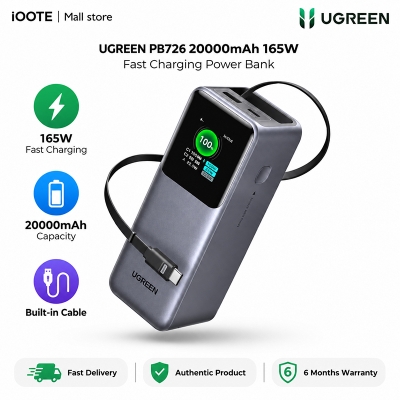 Picture of UGREEN PB726 20000mAh 165W Fast Charging Power Bank | 6 Months Warranty - Black
