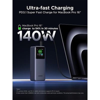 Picture of UGREEN Nexode PB722 25000mAh 200W Power Bank | 6 Months Warranty - Black