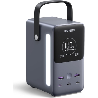 Picture of UGREEN 300W 48000mAh 5 Ports Portable Charger Power Bank with Smart Digital Display PB770 | 18 Months Warranty - Black