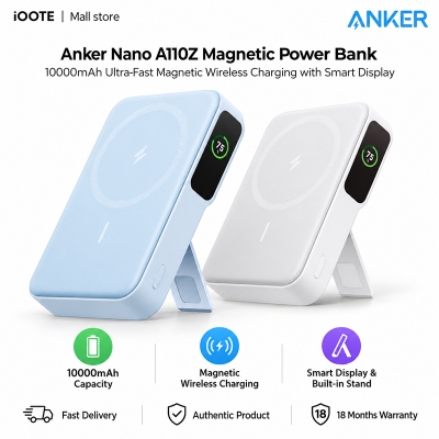 Picture of Anker Nano A110Z Magnetic Power Bank 10000mAh Ultra-Fast Magnetic Wireless Charging with Smart Display | 18 Months Warranty