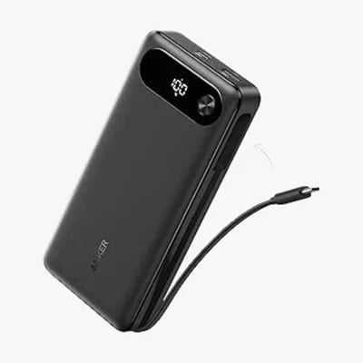Picture of Anker A1383 87W 20000mAh Power Bank Built In Cable | 18 Months Warranty - Black