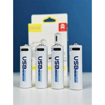 Picture of [Original] AiVR 1.5V AAA 900 mWh USB Type C Rechargeable Batteries 4pc - Grey