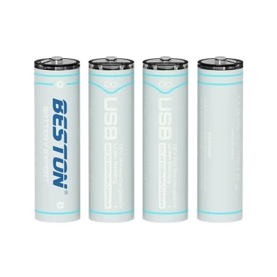 Picture of [Original] Beston 2200mWh 1.5V AA Type-C Rechargeable 4Pcs Lithium Battery (2AC-60) - Grey