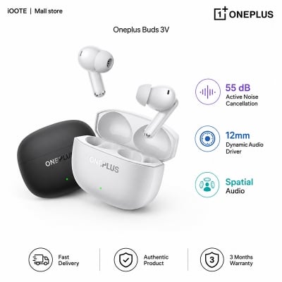 Picture of OnePlus Buds Ace 3 With Up to 55dB ANC, Up to 54 Hours | 3 Months Warranty - Black