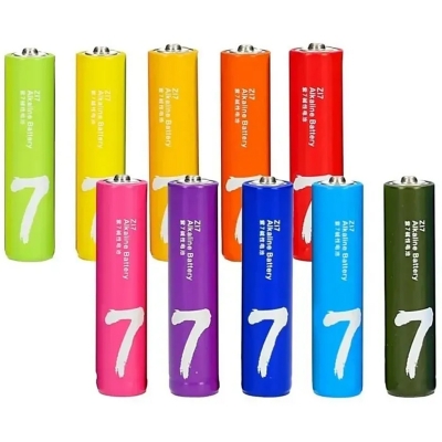 Picture of Xiaomi CUKTECH ZMI Zi7 AAA Alkaline Battery Rainbow Batteries Set 10 Pcs Pack - Multicolor