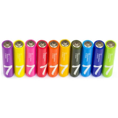 Picture of Xiaomi CUKTECH ZMI Zi7 AAA Alkaline Battery Rainbow Batteries Set 10 Pcs Pack - Multicolor