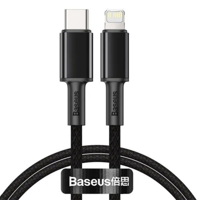 Picture of Baseus High Density Braided Type-C to iP PD 20W Lightning Data Cable (1M) | 3 Months Warranty - Black