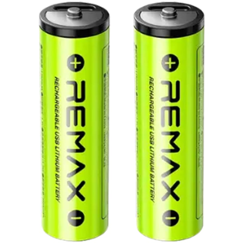 Picture of REMAX AA02 New Energy AA Rechargeable USB Lithium Battery 3071mWh 2 pcs Set - Green