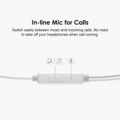 Picture of Oraimo Halo 2S 3.5mm in Ear Earphone (OEP-E21P) | 6 Months Warranty - White