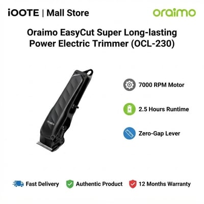 Picture of Oraimo EasyCut Super Long-lasting Power Electric Trimmer (OCL-230) | 12 Months Warranty - Black