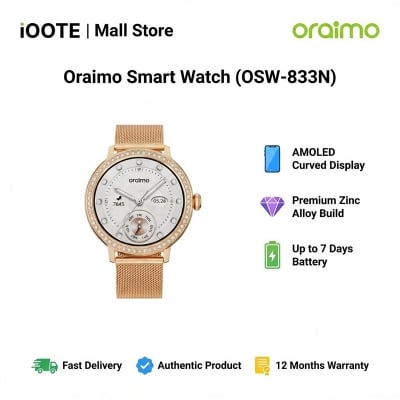 Picture of Oraimo Smart Watch (OSW-833N) | 12 Months Warranty - Rose Gold