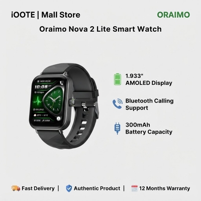 Picture of Oraimo Nova 2 Lite Smart Watch (OSW-814L) | 12 Months Warranty - Black