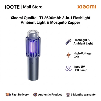 Picture of Xiaomi Qualitell T1 2600mAh 3-in-1 Flashlight Ambient Light & Mosquito Zapper | 6 Months Warranty - Black