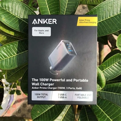 Picture of Anker Prime 100W GaN 3 Ports Wall Charger | 18 Months Warranty - Grey