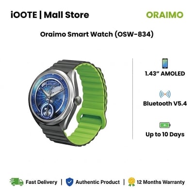 Picture of Oraimo Smart Watch (OSW-834) | 12 Months Warranty - DARK CHROME