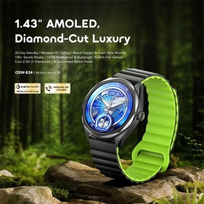 Picture of Oraimo Smart Watch (OSW-834) | 12 Months Warranty - DARK CHROME
