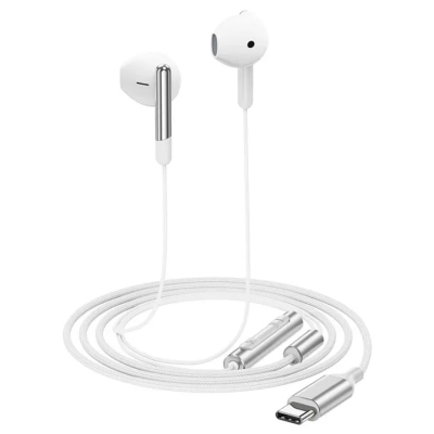 Picture of ACEFAST L3 1.2m USB-C Wired Earphone Clear Sound Headphone with Mic Control | 3 Months Warranty - White