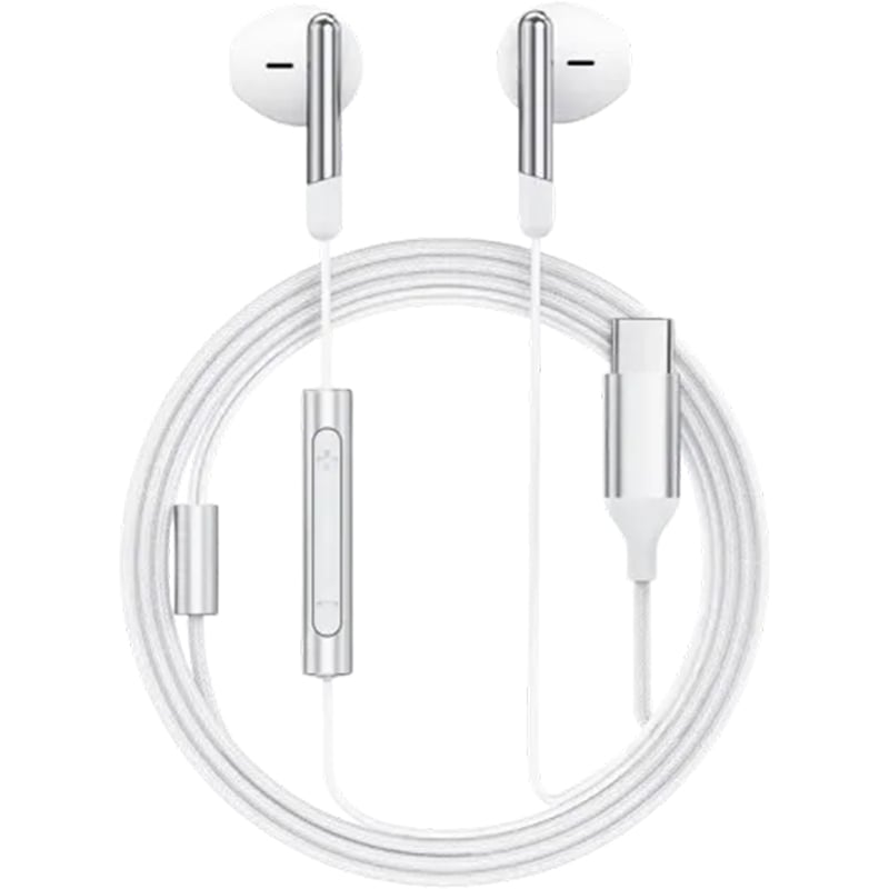Picture of ACEFAST L3 1.2m USB-C Wired Earphone Clear Sound Headphone with Mic Control | 3 Months Warranty - White