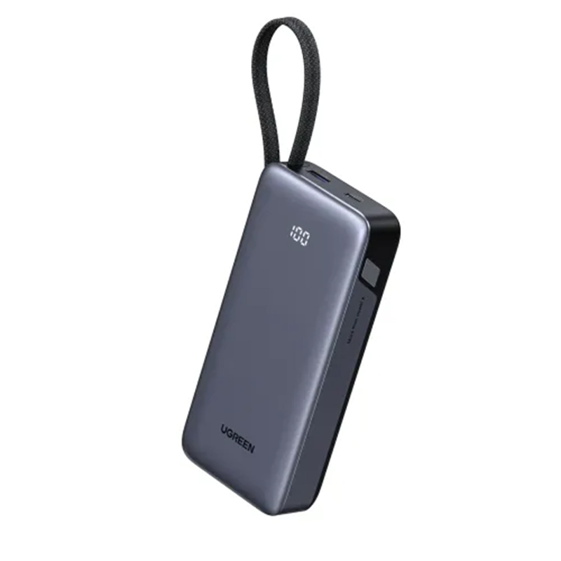 Picture of UGREEN PB536 Nexode 20000mAh 45W Power Bank with Built-in Cable (55988B)  | 6 Months Warranty - Grey