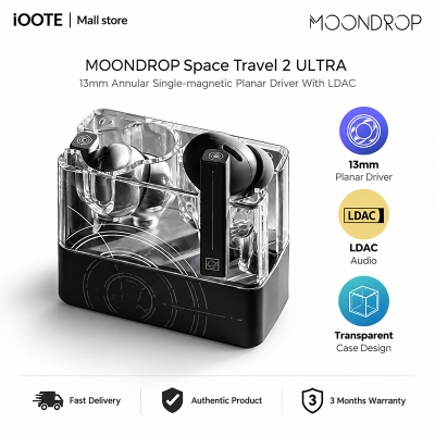 Picture of MOONDROP Space Travel 2 ULTRA 13mm Annular Single-magnetic Planar Driver With LDAC | 3 Months Warranty - Grey