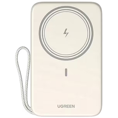 Picture of UGREEN Magnetic Power Bank 20000mAh with Built in  30W USB-C Cable | 6 Months Warranty - Beige