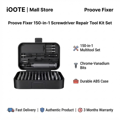 Picture of Proove Fixer 150-in-1 Screwdriver Repair Tool Kit Set | 3 Months Warranty - Black