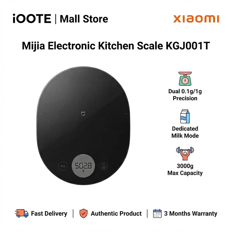 Picture of Mijia Electronic Kitchen Scale KGJ001T | 3 Months Warranty - Black