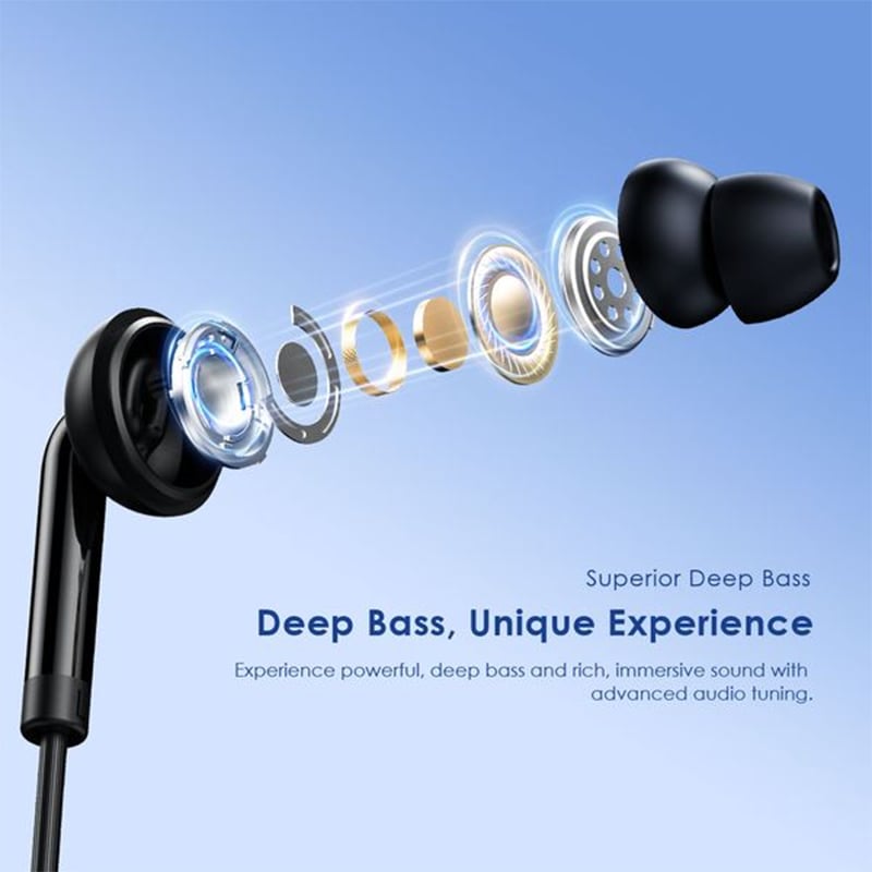 Picture of Oraimo In-ear 3.5MM Earphone (OEP-320S) | 6 Months Warranty - Black
