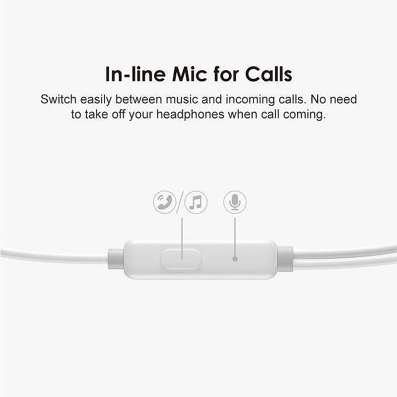Picture of Oraimo Halo 2S 3.5mm in Ear Earphone (OEP-E21P) | 6 Months Warranty - White