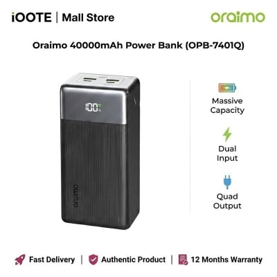 Picture of Oraimo 40000mAh Power Bank (OPB-7401Q) | 12 Months Warranty - Black