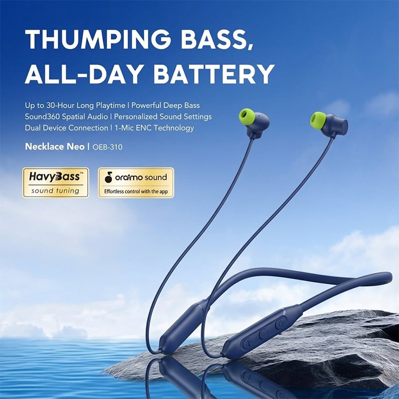 Picture of Oraimo Necklace Neo Wireless Neckband (OEB-310) | 12 Months Warranty