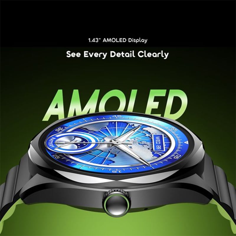Picture of Oraimo Smart Watch (OSW-834) | 12 Months Warranty - DARK CHROME