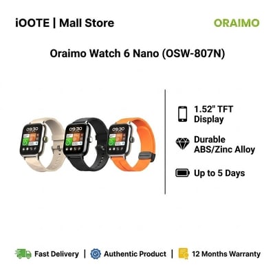 Picture of Oraimo Watch 6 Nano (OSW-807N) | 12 Months Warranty