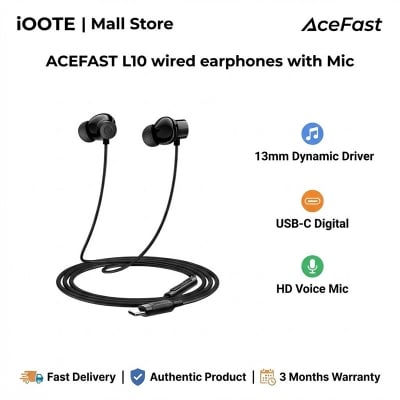Picture of ACEFAST L10 wired earphones with Mic | 3 Months Warranty - Black