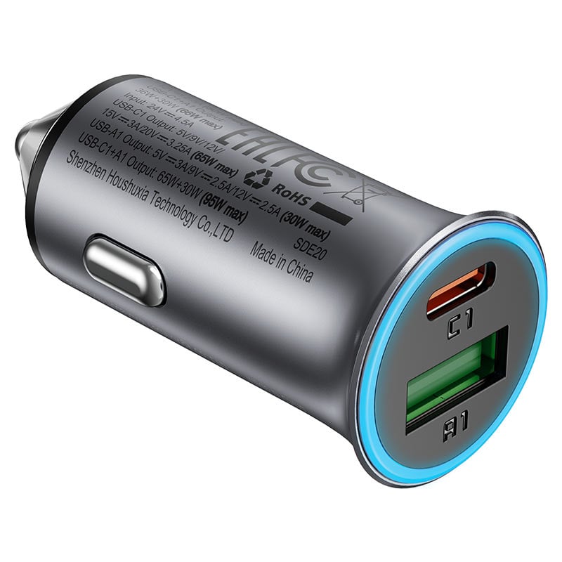 Picture of ACEFAST B16 95W Metal Car Charger Dual Port USB-A + USB-C | 3 Months Warranty - Black