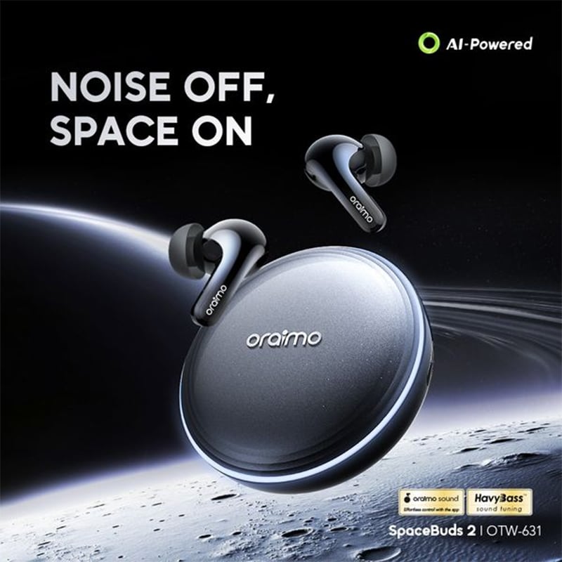 Picture of Oraimo SpaceBuds 2 (OTW-631) | 12 Months Warranty - Space Grey