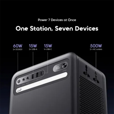Picture of Oraimo Energy KILI 500w AC & PV 1000wh Power Rover (OPS-5102) | 12 Months Warranty - Black