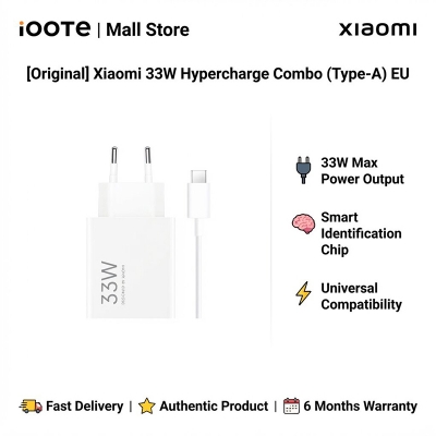 Picture of [Original] Xiaomi 33W hypercharge combo (Type-A) EU | 6 Months Warranty - White