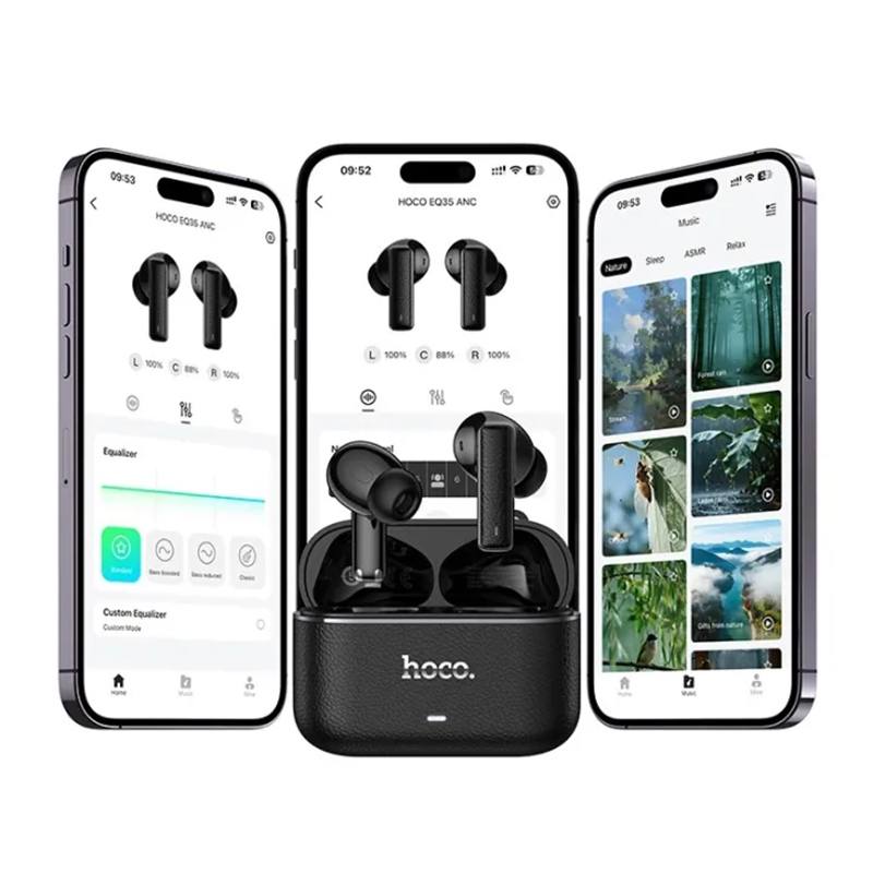 Picture of Hoco EQ35 Rhyme ANC+ENC TWS Earbuds with ANC+ENC & App Control | 3 Months Warranty - Black