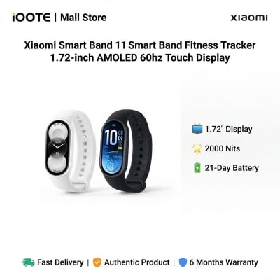 Picture of Xiaomi Smart Band 11 Smart Band Fitness Tracker 1.72-inch AMOLED 60hz Touch Display | 6 Months Warranty