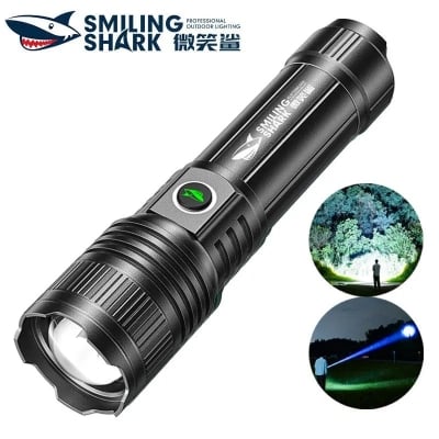 Picture of Smiling Shark LED PowerFull FlashLight Model SD5318 | 3 Months Warranty - Black
