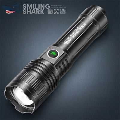 Picture of Smiling Shark LED PowerFull FlashLight Model SD5318 | 3 Months Warranty - Black