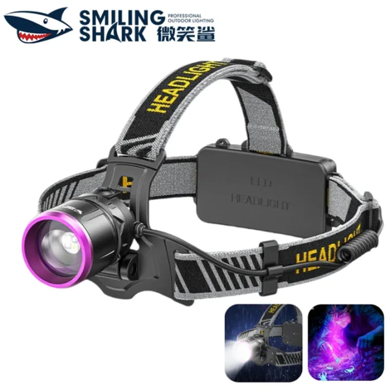 Picture of Smiling Shark TD0192 LED Bright light Headlight | 3 Months Warranty - Black