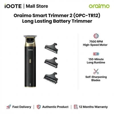 Picture of Oraimo Smart Trimmer 2 (OPC-TR12) Long Lasting Battery Trimmer | 12 Months Warranty - Black